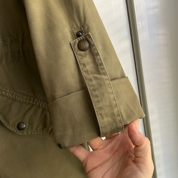 Zara Green Military Jacket with Hood (Size Medium) - Picture 7 of 14